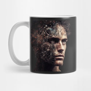 Half Human Half Robot I Your Worst Enemy Sticker Mug